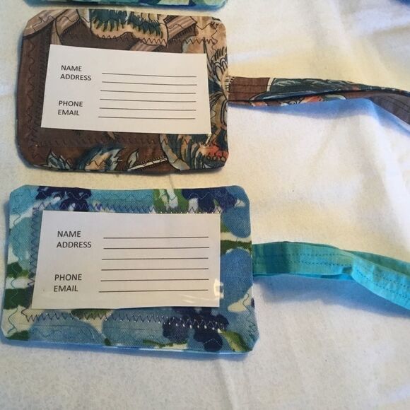 NWOT. Handmade Luggage/Backpack Tags in Set of 3 - Picture 2 of 7